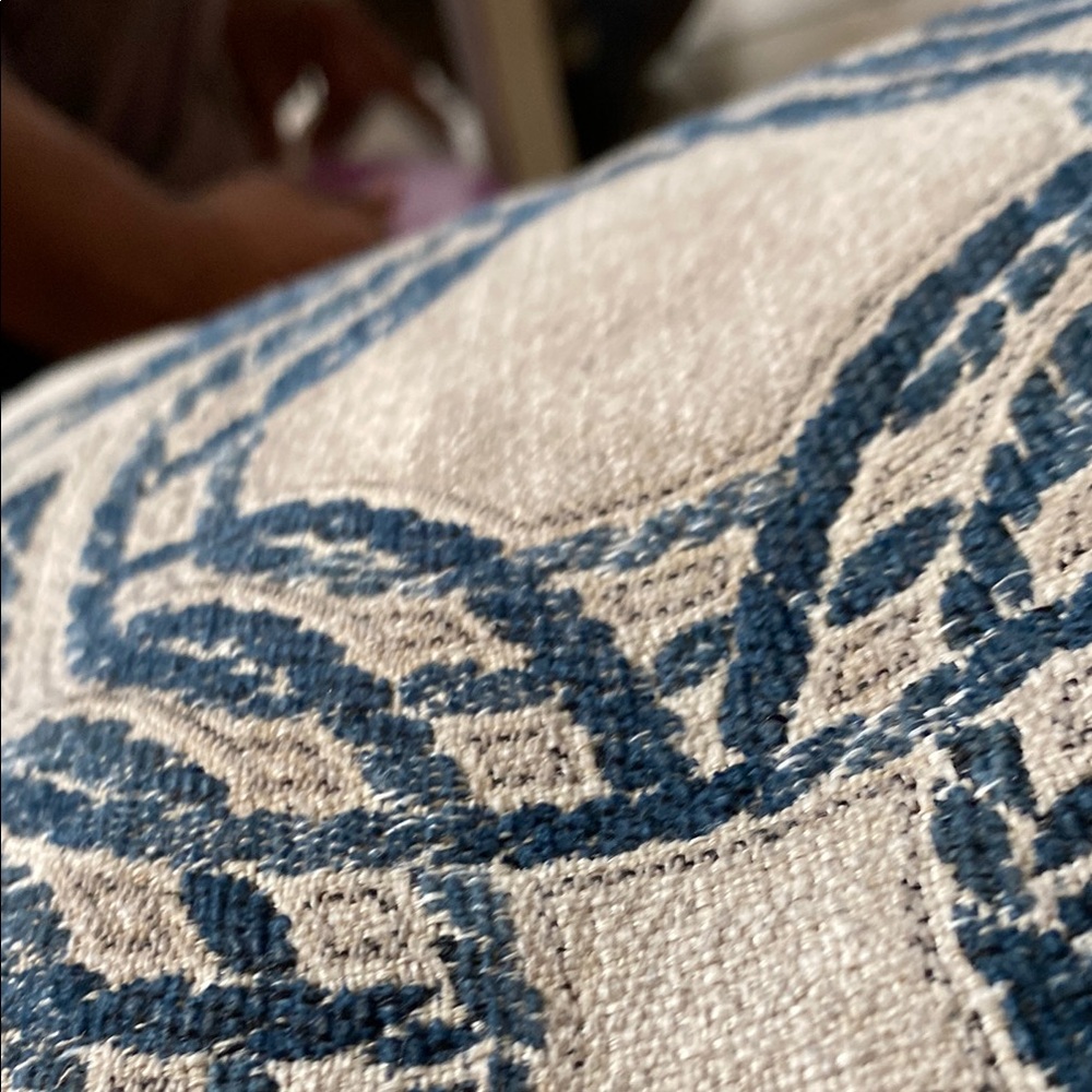 Nautical Blue Rope Pattern Pillow